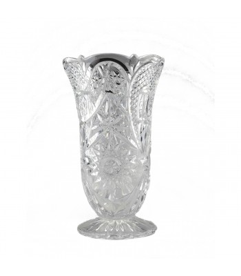 Vaso floreira em Cristal Lapidado Tcheco