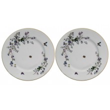 Pratos rasos com borboletas porcelana francesa Limoges CFH/GDM