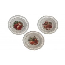 Trio de pratos porcelana alemã